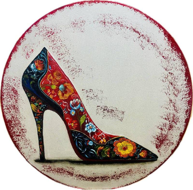 Туфелька в стиле хохлома